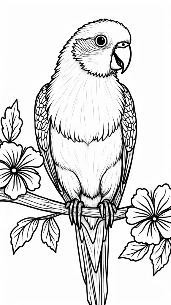 parakeet coloring page